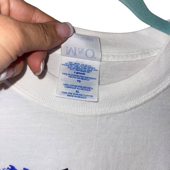 M O Knits Mens Tee shirt Size XL White Darrell Waltrip Ricky Craven 2 Sided - Picture 4 of 11